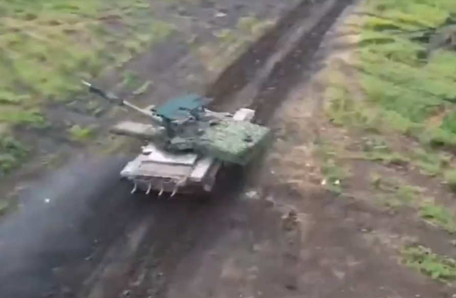 Russian Main Battle Tank T-72 Spotted With an Unusually Large Turret